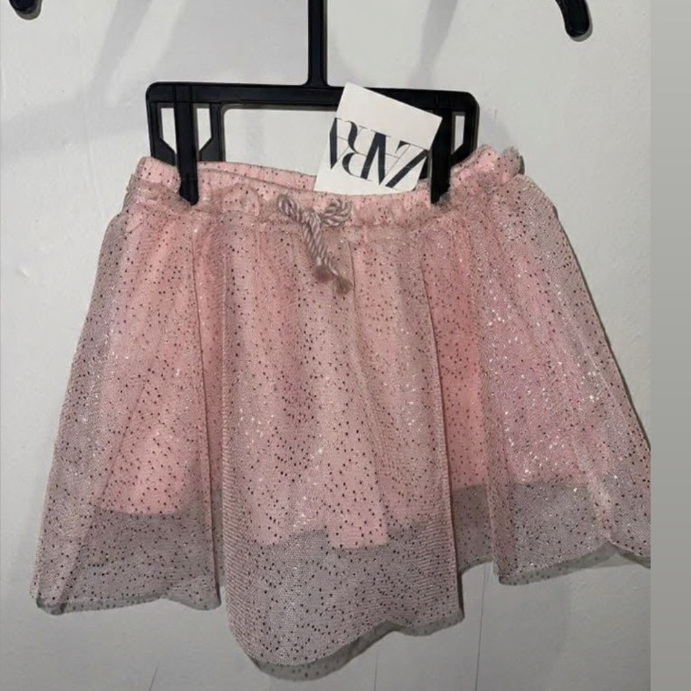 Zara Pink Glitter Mini Skirt